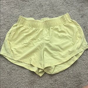 Women's Yellow Athletic Shorts